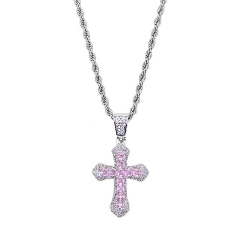 Europese en Amerikaanse Diamond Cross ketting Hip Hop -trend