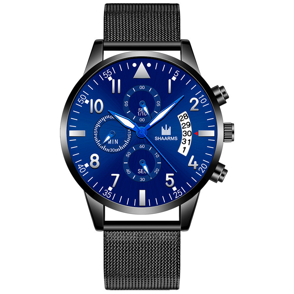 Concept Men's Mesh Cint Calendar Quartz Watch