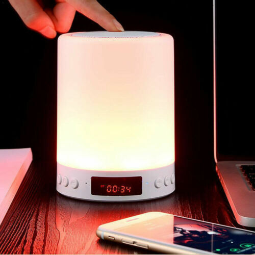 Noche inalámbrica altavoz Bluetooth Bluetooth Color Changing Touch Control Lámpara de escritorio