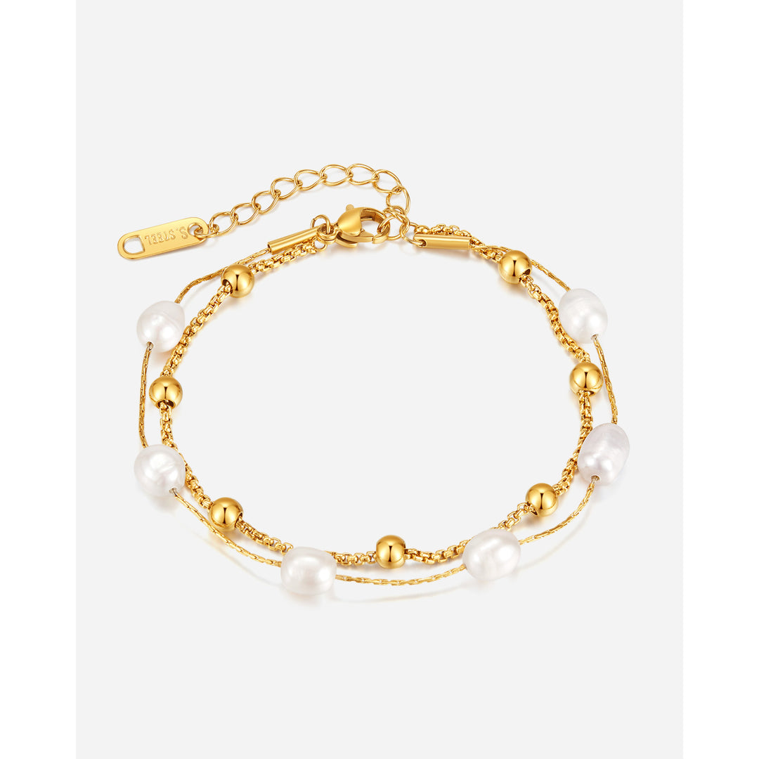 Bracelet de perles d'eau douce et naturelle pour femmes