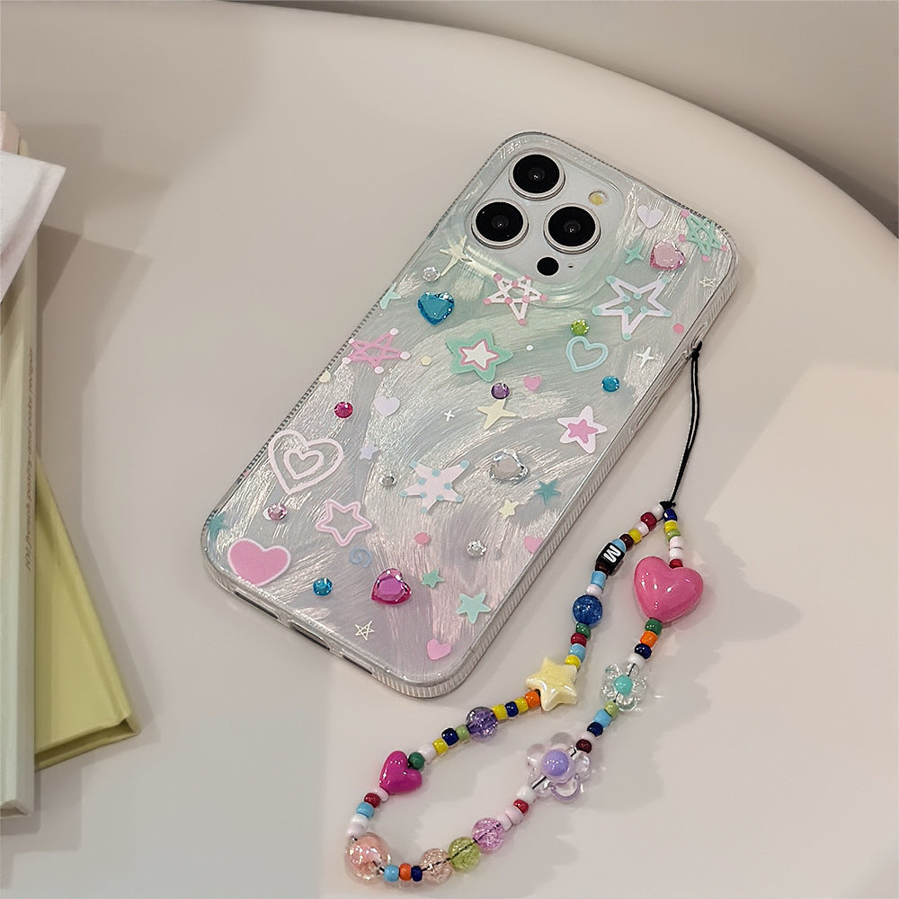 Colorful Star Dopamine Chain Phone Case