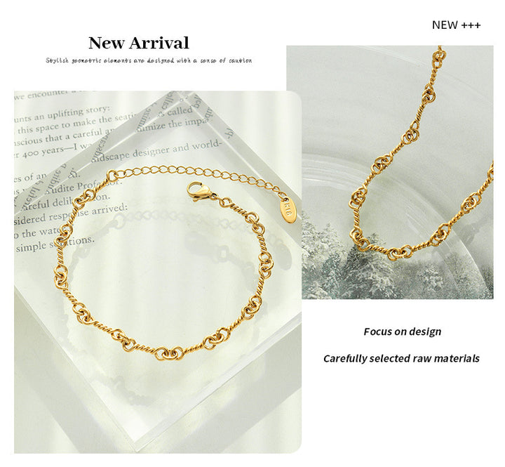 Copper Material Ring Buckle Necklace Bracelet