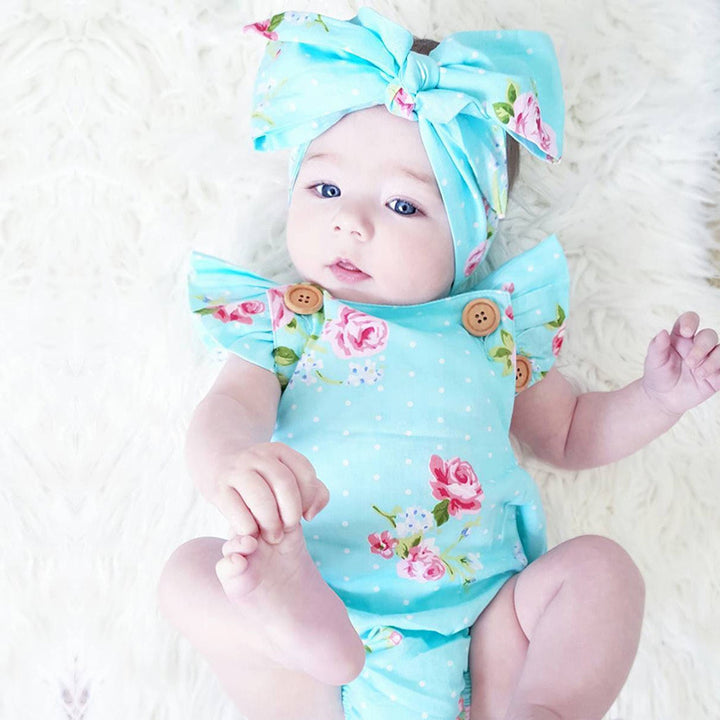 Newborn Baby Clothes Sleeveless Girl Clothes 2pcs set