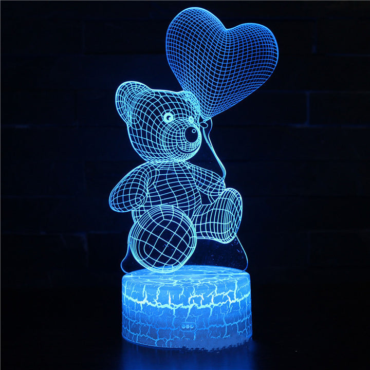 3D -lampa akryl USB LED -nattlampor Neonskylt Lampa Xmas juldekorationer för hem sovrum födelsedagsdekor Alla hjärtans present
