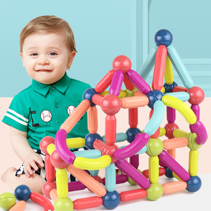 Juguetes de bebé Bloques de construcción de palo magnético imanes de juego Niños establecidos imanes para niños para niños ladrillos de juguete magnético