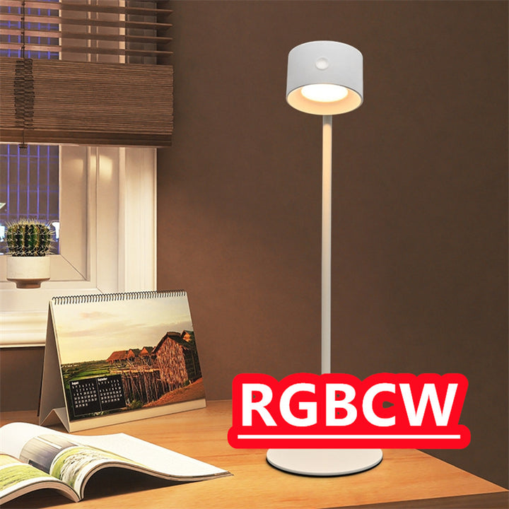 Magnetyczna dotykalna LED USB ładowna lampa stołowa 360 Obróć bezprzewodowe zdalne światła biurka