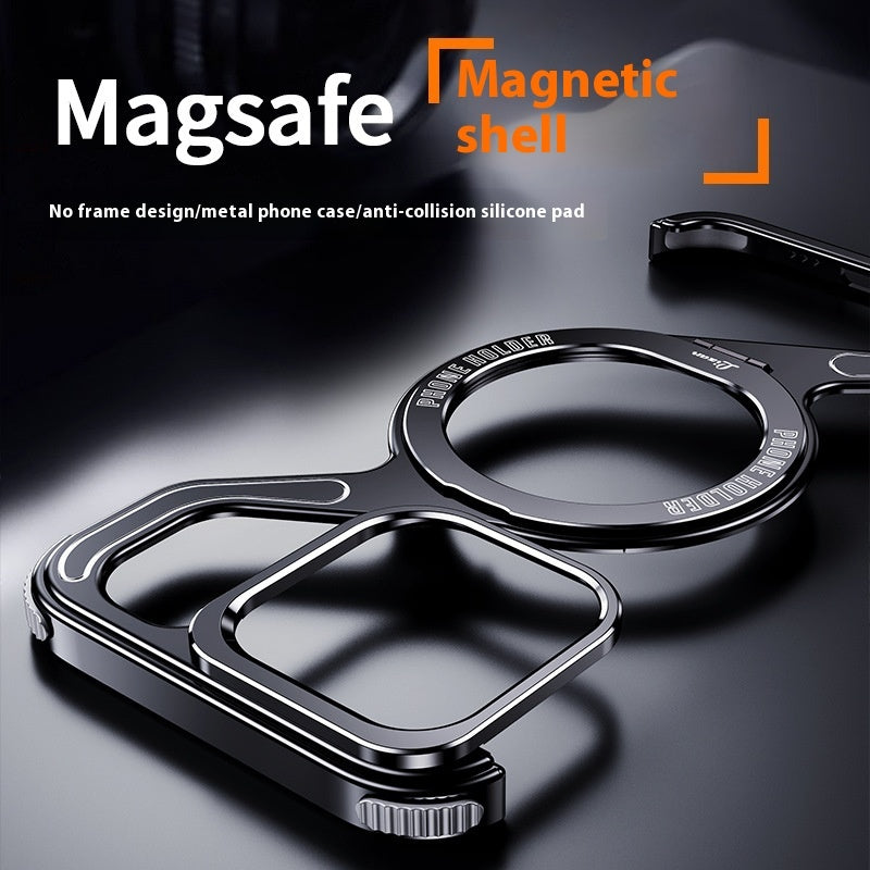 Z-type Metal Bracket Magnetic Phone Case