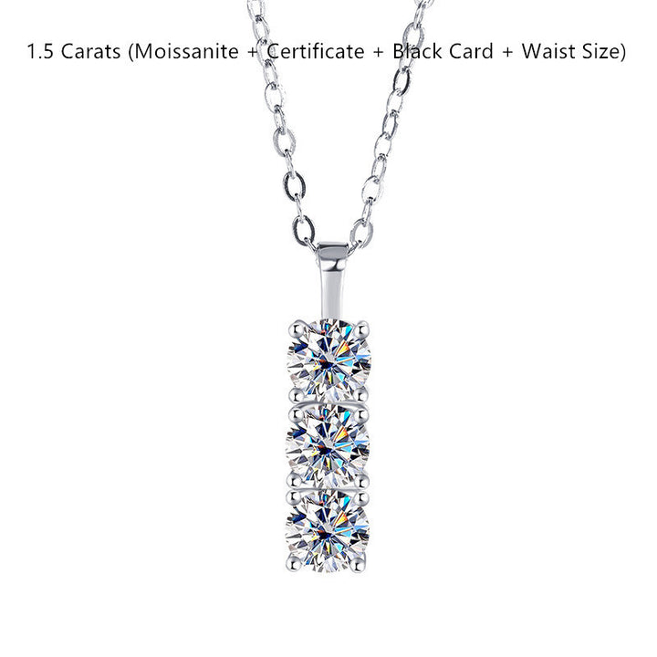 Moissanite Full Diamond Colier Simple pentru femei