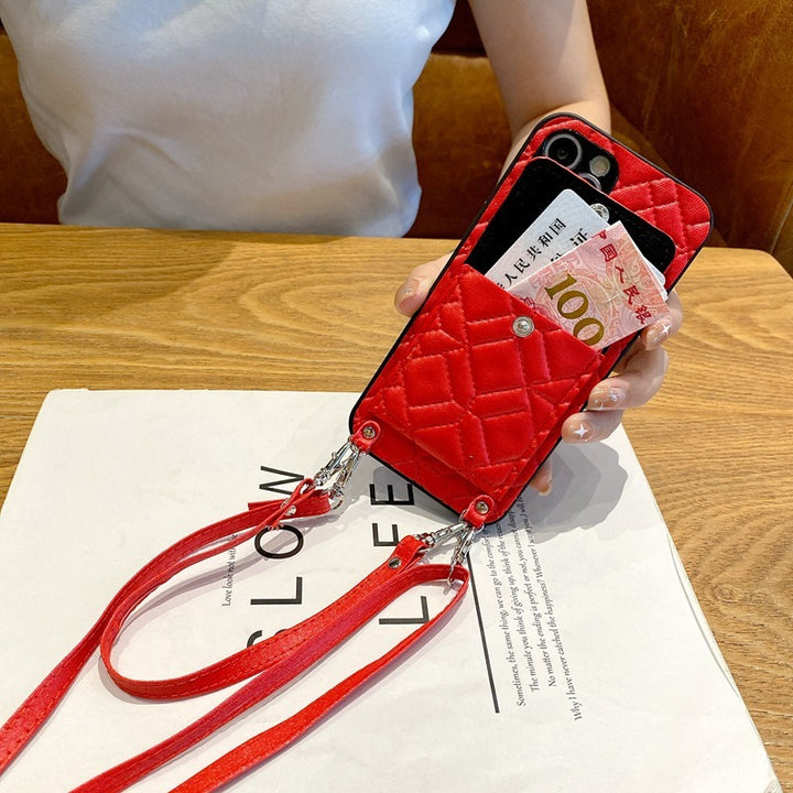 Lingge Card Bag Card Gepersonaliseerde lederen mobiele telefoonhoes