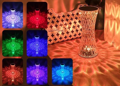 Lampa creativă de masă cu diamante de cristal reîncărcabil noptieră pentru dormitor acrilic acrilic