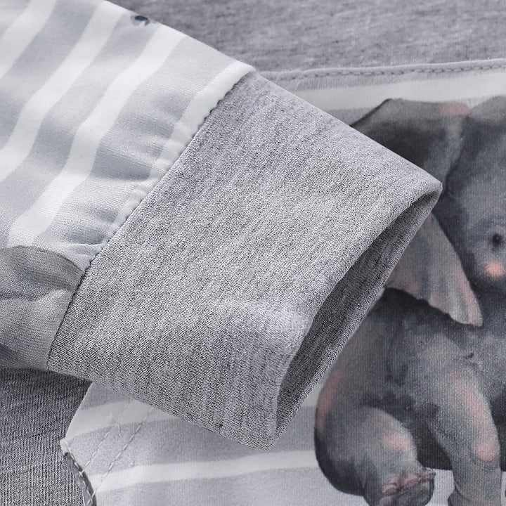 Modelo de explosión de ropa para niños Elefante bebé con traje de capucha