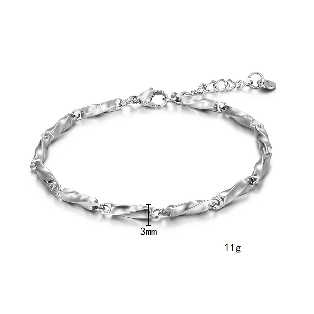 Bracciale twist in lega Bracciale maschile Bracciale di nicchia Bracciale Design Cold Style