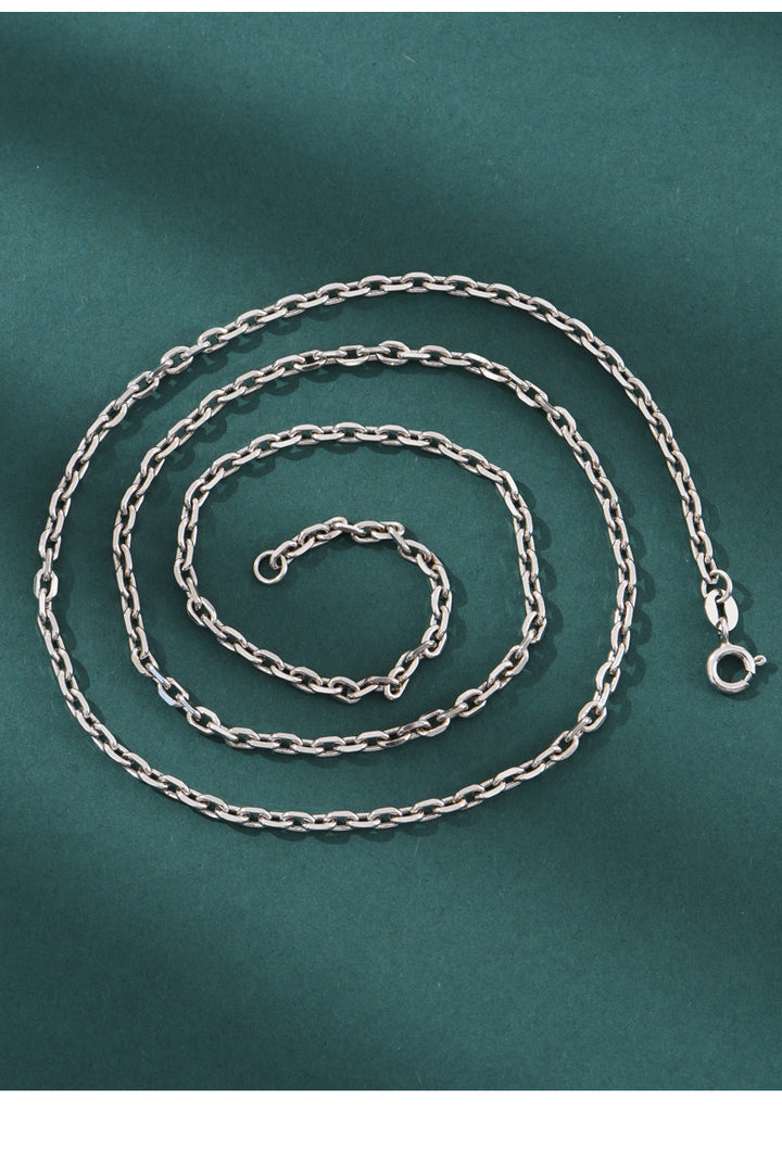 925 Collier de clavicule à chaîne transversale pour hommes en argent sterling pour hommes