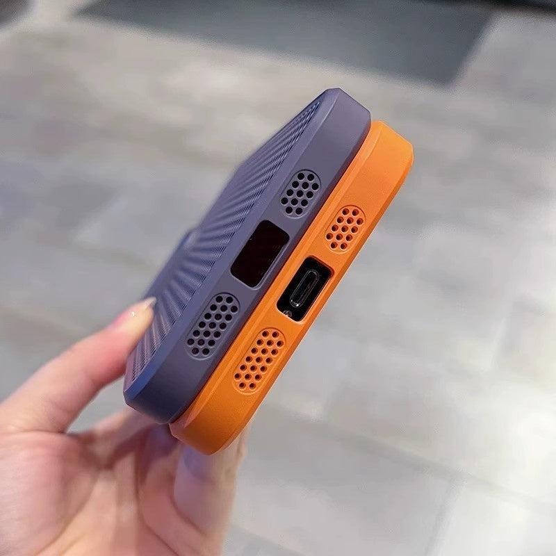 Einfache Waben -Mesh Magnetic Phone Hülle