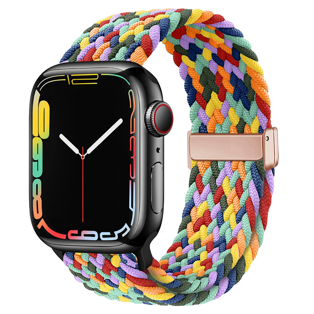 Féach ar strap Rainbow Níolón Níolón Fite Sleamhnáin Strap Elastic Universal Universal