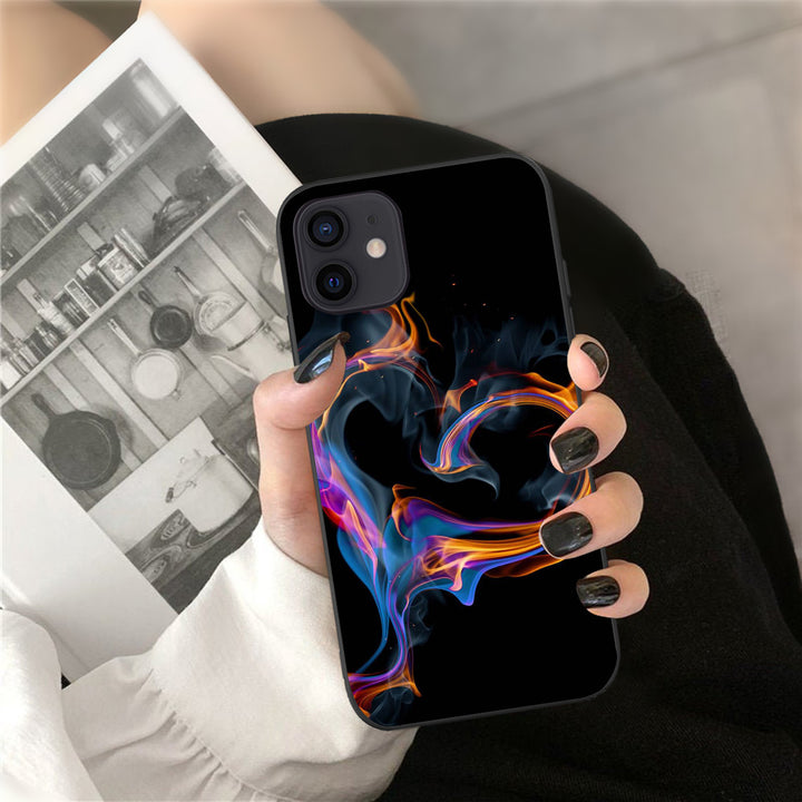 Mini Heart Phone tok borító geometriai festett