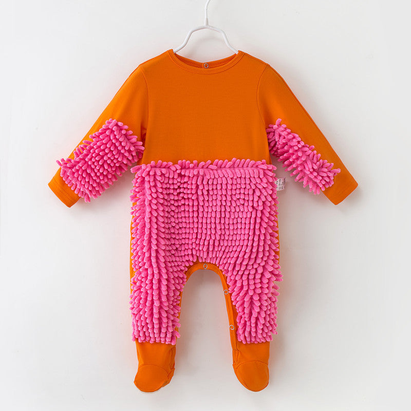 Бебе момче ромпер малко дете момиче моп костюм бебешки пълзещи дрехи памук деца деца с дълъг ръкав с дълъг ръкав с дълъг ръкав