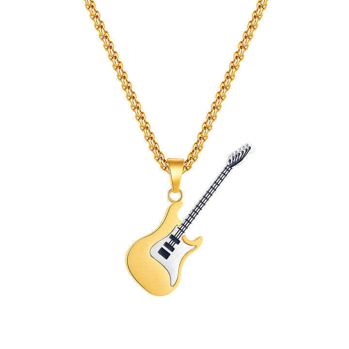 Roestvrijstalen gitaar hanger klassieke heren titanium stalen ketting