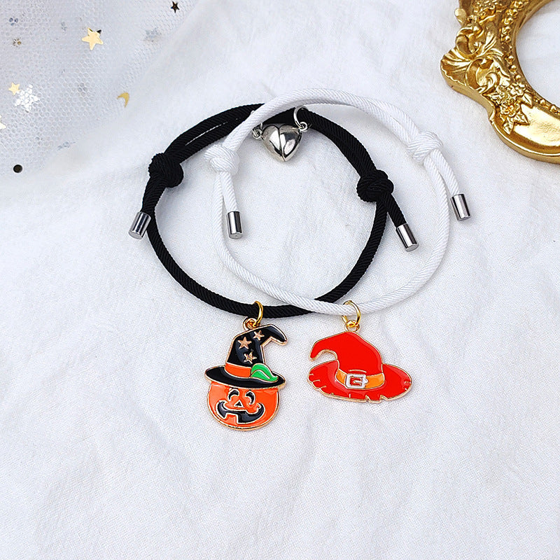 Love Magnet Suction Halloween Couple Bracelet Pair