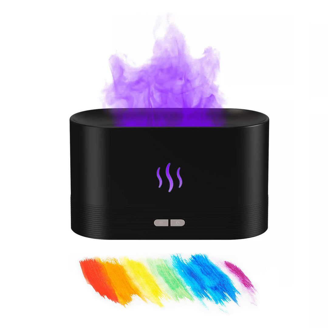 2022 Best verkopende USB Ultrasone Flame Lawidificator LED RGB kleurrijke etherische olievuur vlam aroma diffuser