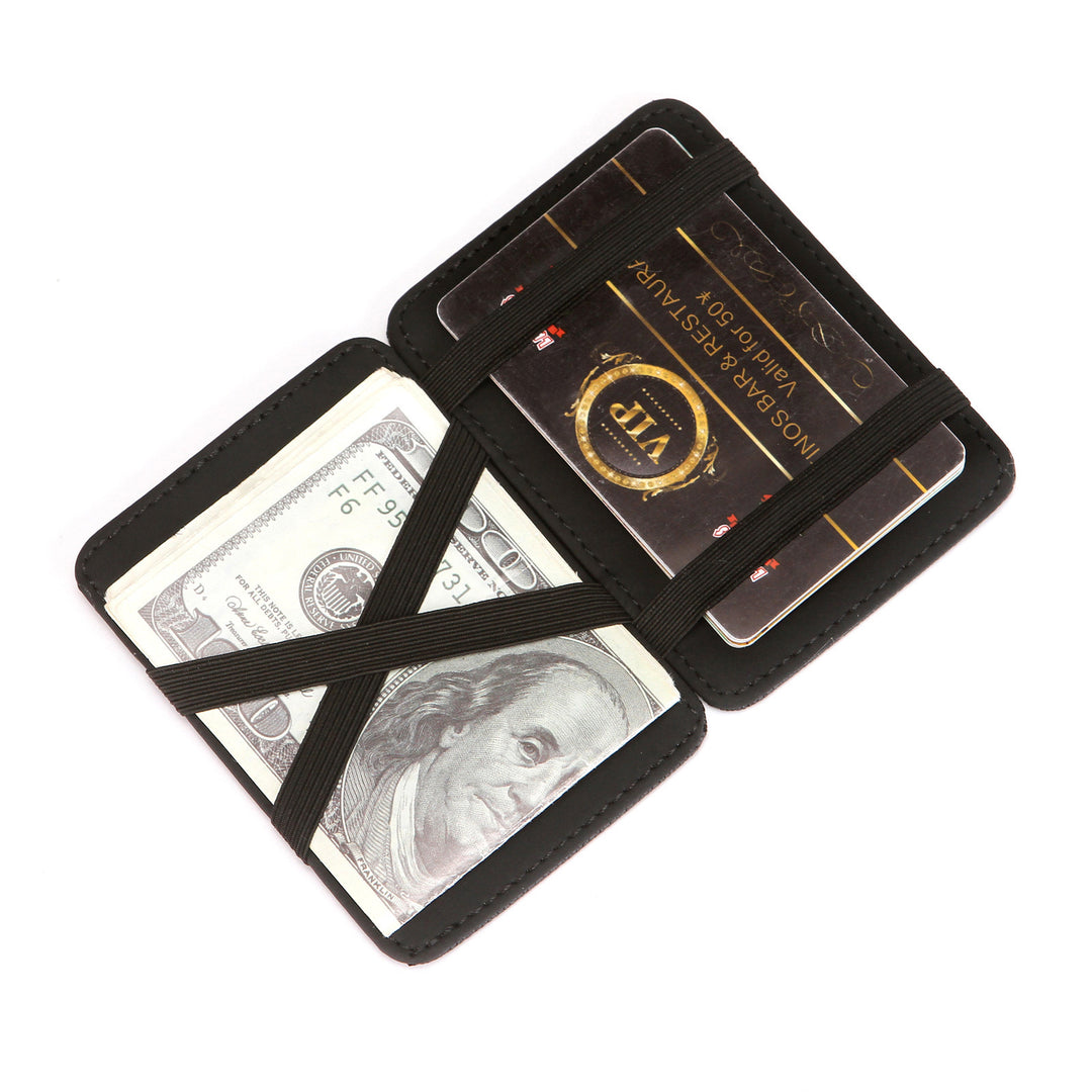 Flip Magic Wallet Cross Pattern Suport pentru card scurt