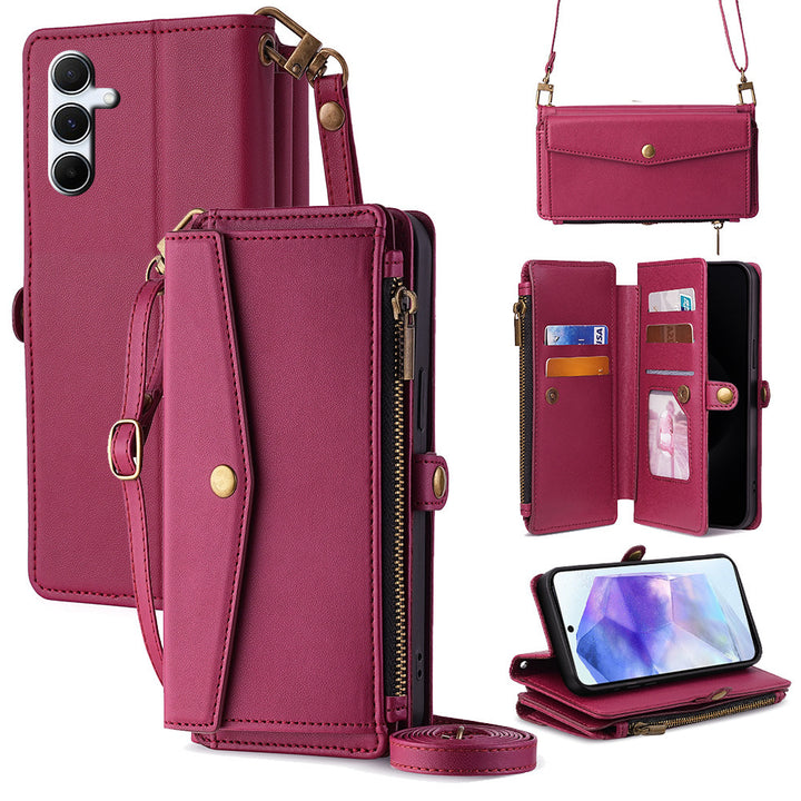 Anti-fall Crossbody Protective Leather Case