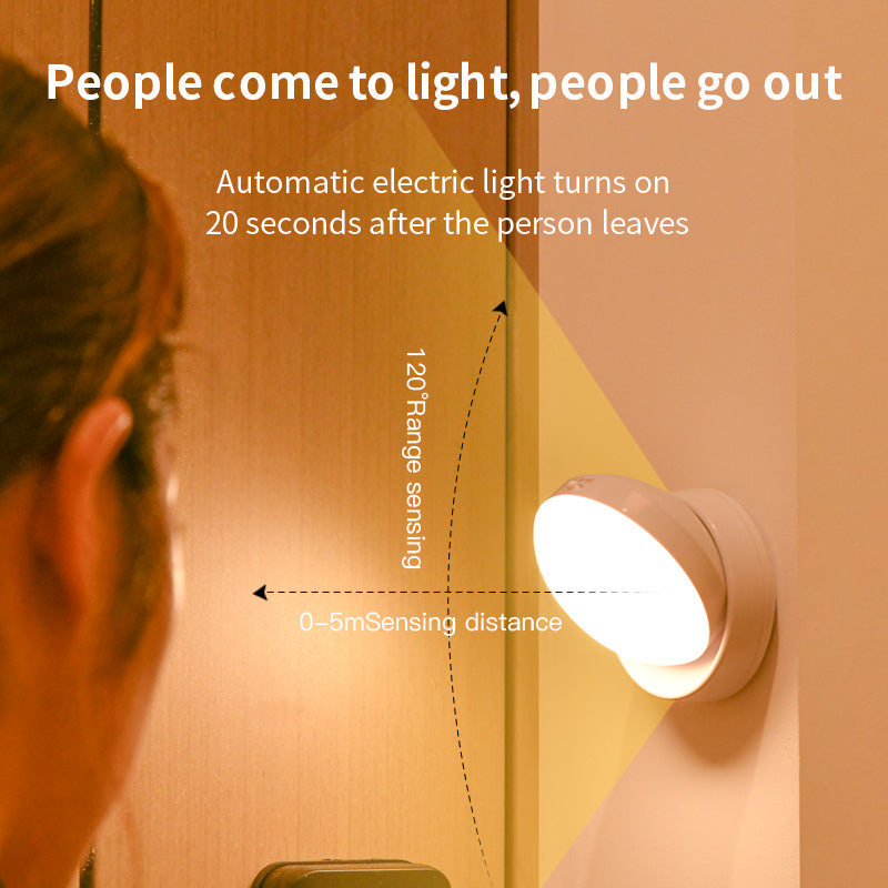 Rotirea senzorului de corp uman Light Corridor Garaj Light Garderobă Senzor de mișcare Lumină Lumina de noapte
