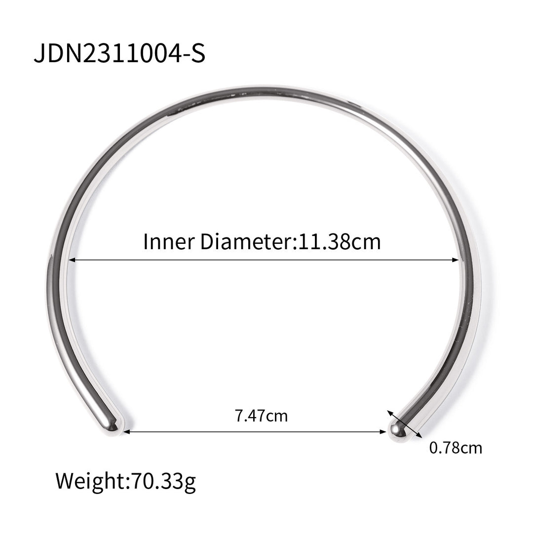 High-profile Simple Retro Inspired Love Necklace Female Vacuum Plating Simple Glossy Collar Neck Ring