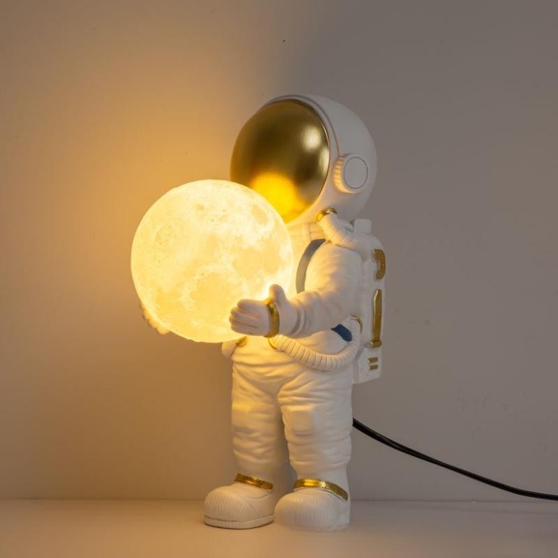 Astronaut Lámparas Spaceman de la cama Creative Bedside