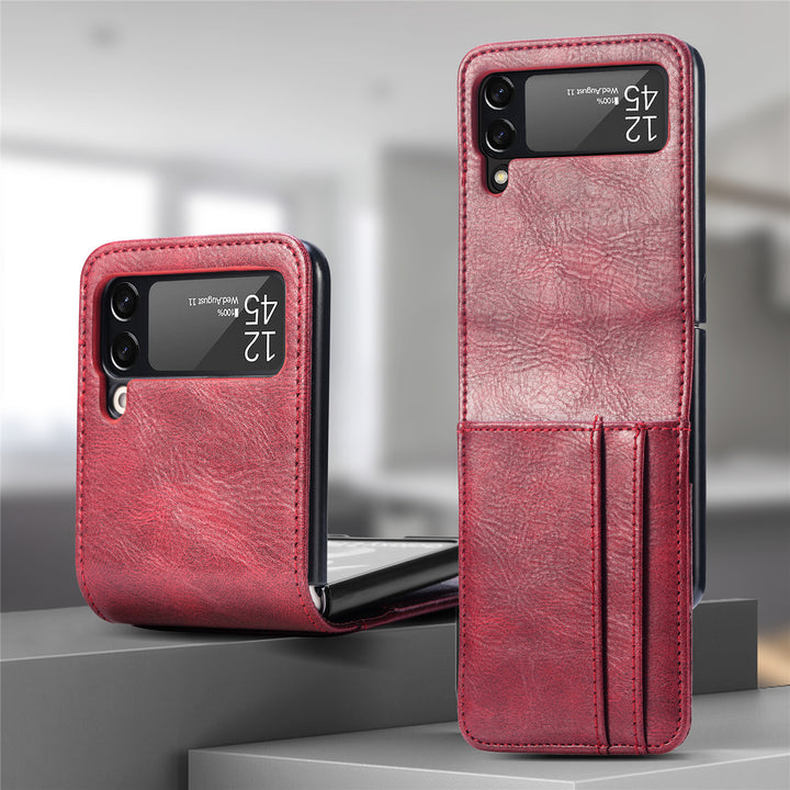 Mobile Phone Case Folds Up And Down An Integrated Multi-card Protective Holster