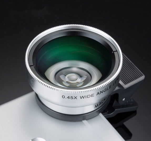 Mobiltelefonlins 0,45xbrett vinkel 12,5 gånger Makro Extern Lens Photography Camera Universal HD Combo