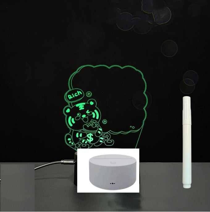 3D акрилна дъска за почерк за съобщения за съобщения LED светлина