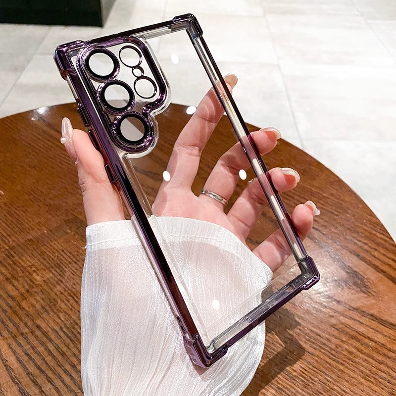 Case de teléfono con aire de aire transparente transparente electrochado
