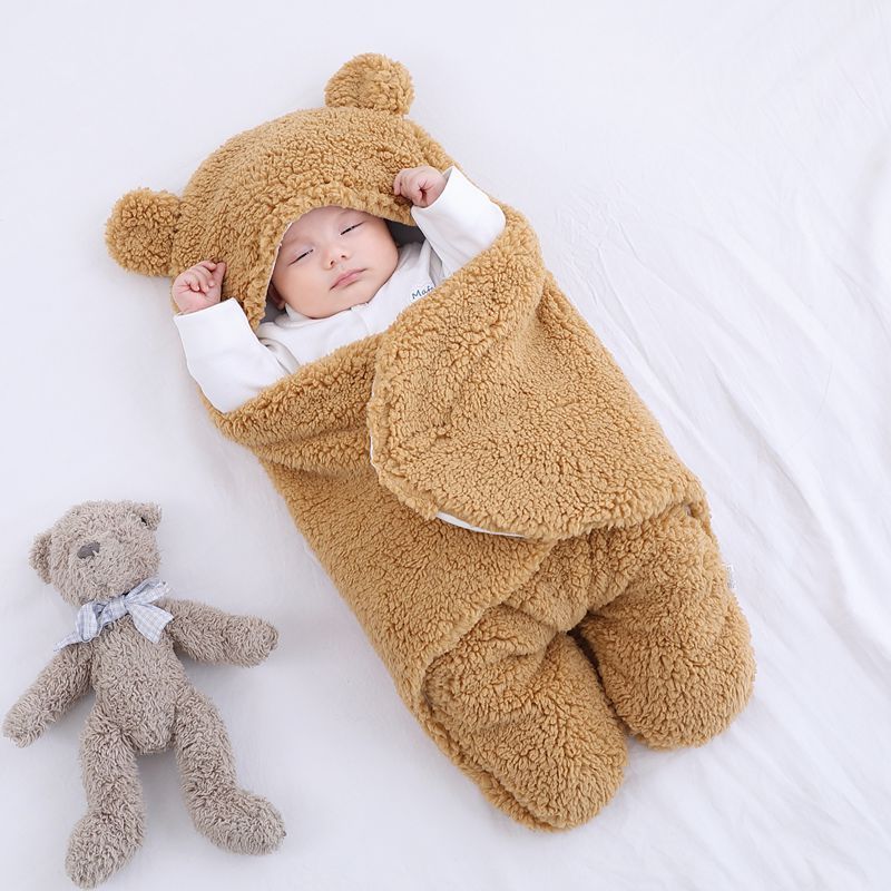 Baby sovepose konvolutt for nyfødt baby vinter swaddle teppe