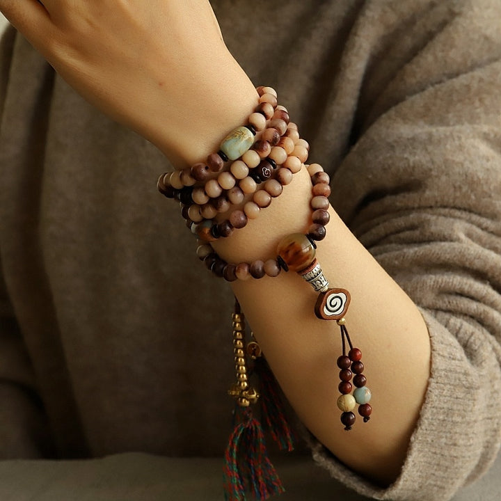 Original ökologische blutige natürliche Kamelknochenarmband tibetanische buddhistische Perlen 108 PCs