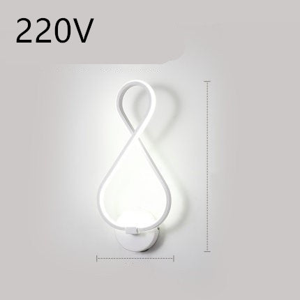 LED -wandlamp Noordelijke minimalistische slaapkamerlamp