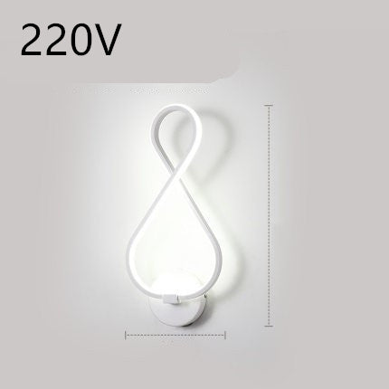 Led duvar lambası nordic minimalist yatak odası başucu lambası