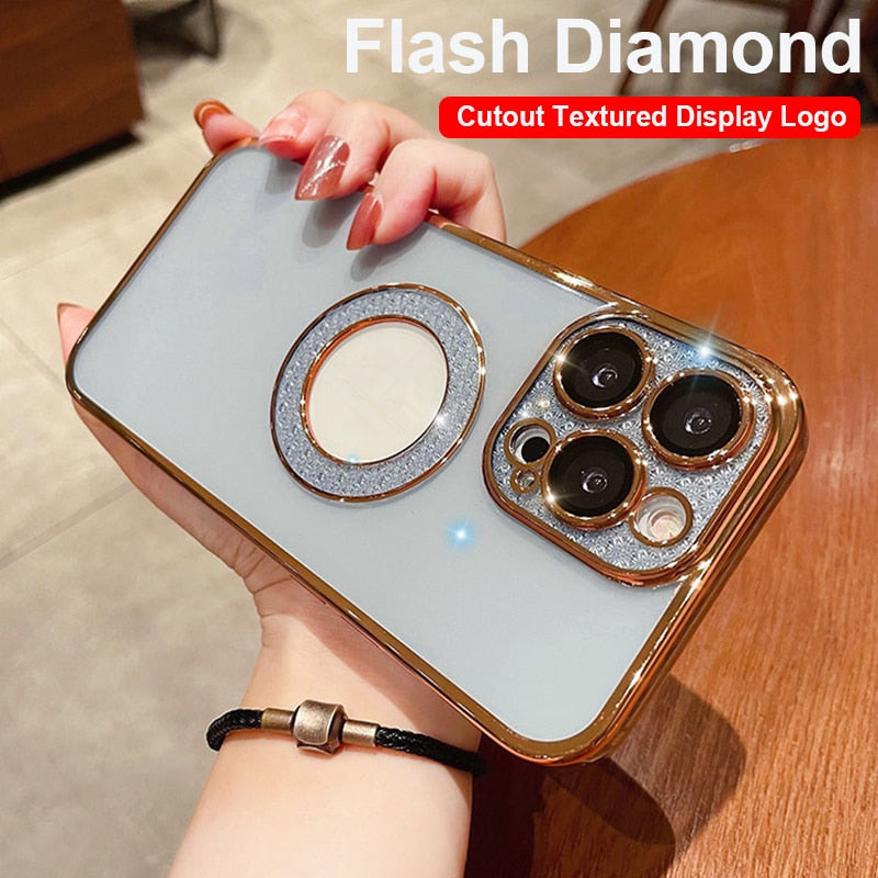 Eletroplicar o anel de diamante de diamante de diamante de diamante Filme de vazamento padrão do telefone celular Filme de lente