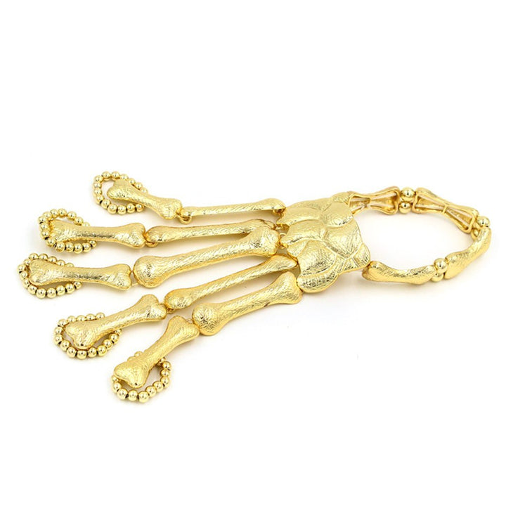 Equeleto elegante calavera mano talon talon dedo hueso esclavo pulsera pulsera pulsseiras brazalete para mujeres para mujeres