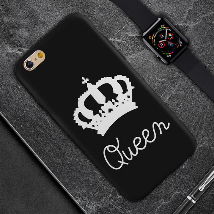 Gepersonaliseerde King Crown Painted Simple Phone Case