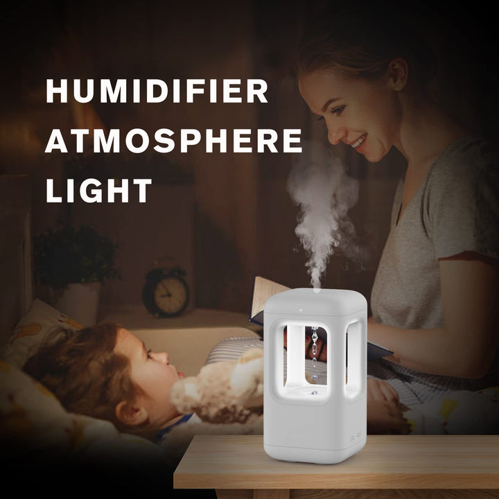 Nuevo humidificador de aire en el hogar dormitorio tranquilo de dormitorio antigravedad de agua humidificador ambiente luz