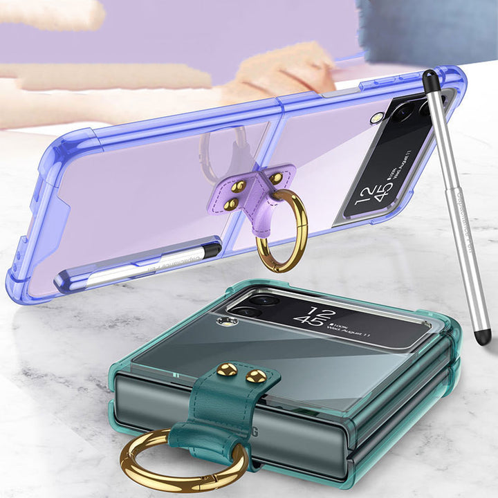 Suitable For Z Flip4 Mobile Phone Case Transparent Airbag Ring
