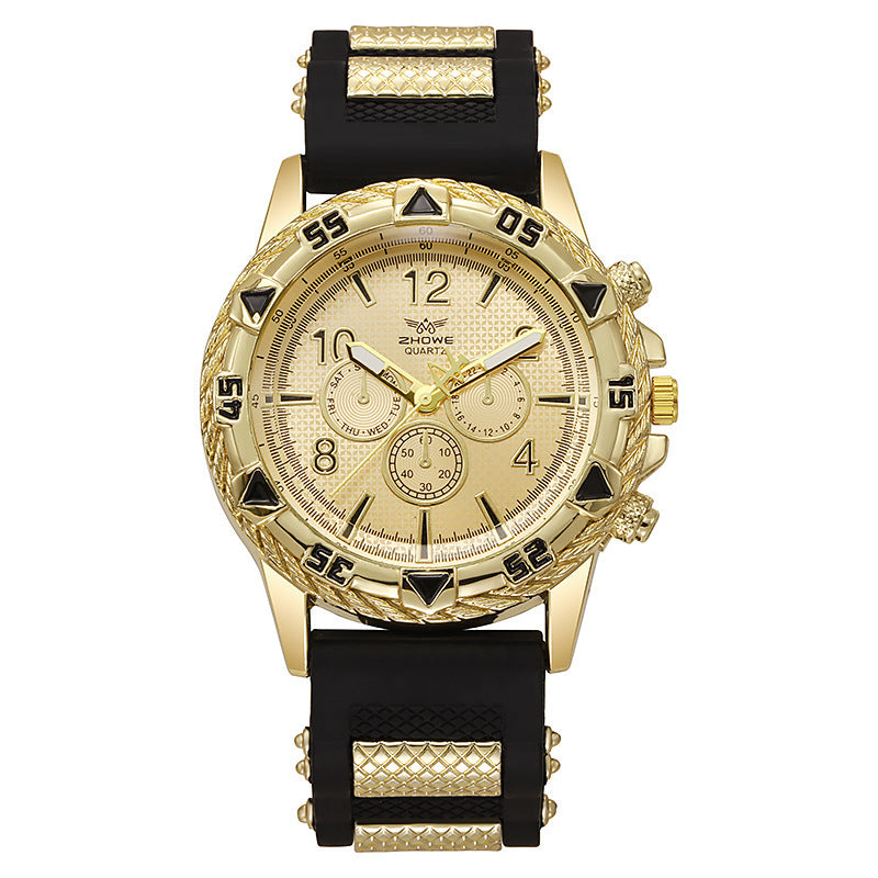 Reloj de dial grande premium masculino