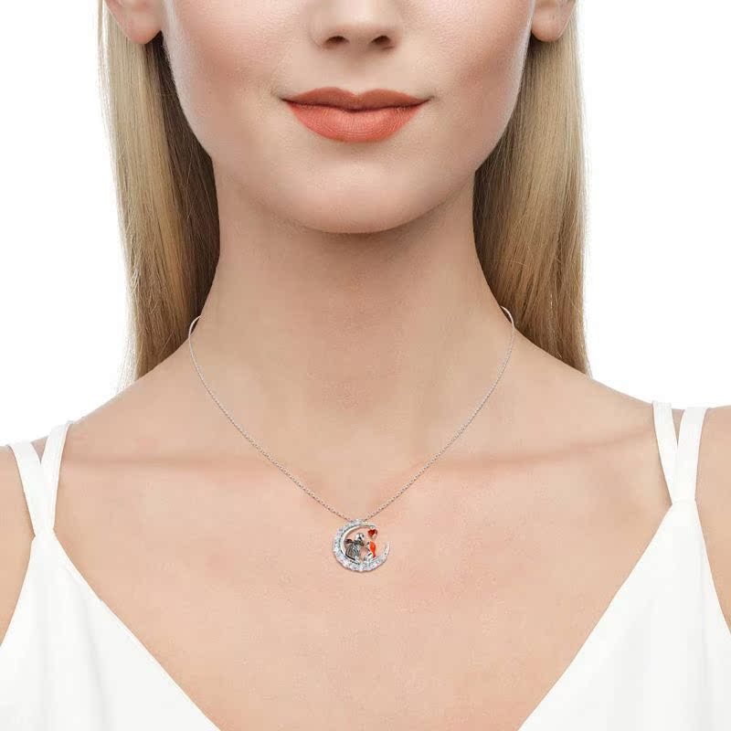 Collier de crâne en forme de lune Halloween avec strass de strass Collier Collier Collier et femmes Accessoires de bijoux pour hommes et femmes