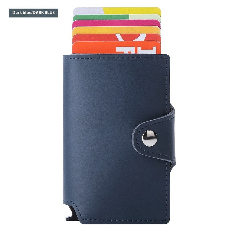 Thin Anti-degaussing Business Card Holder Automatic Pop-up Metal Card Bag