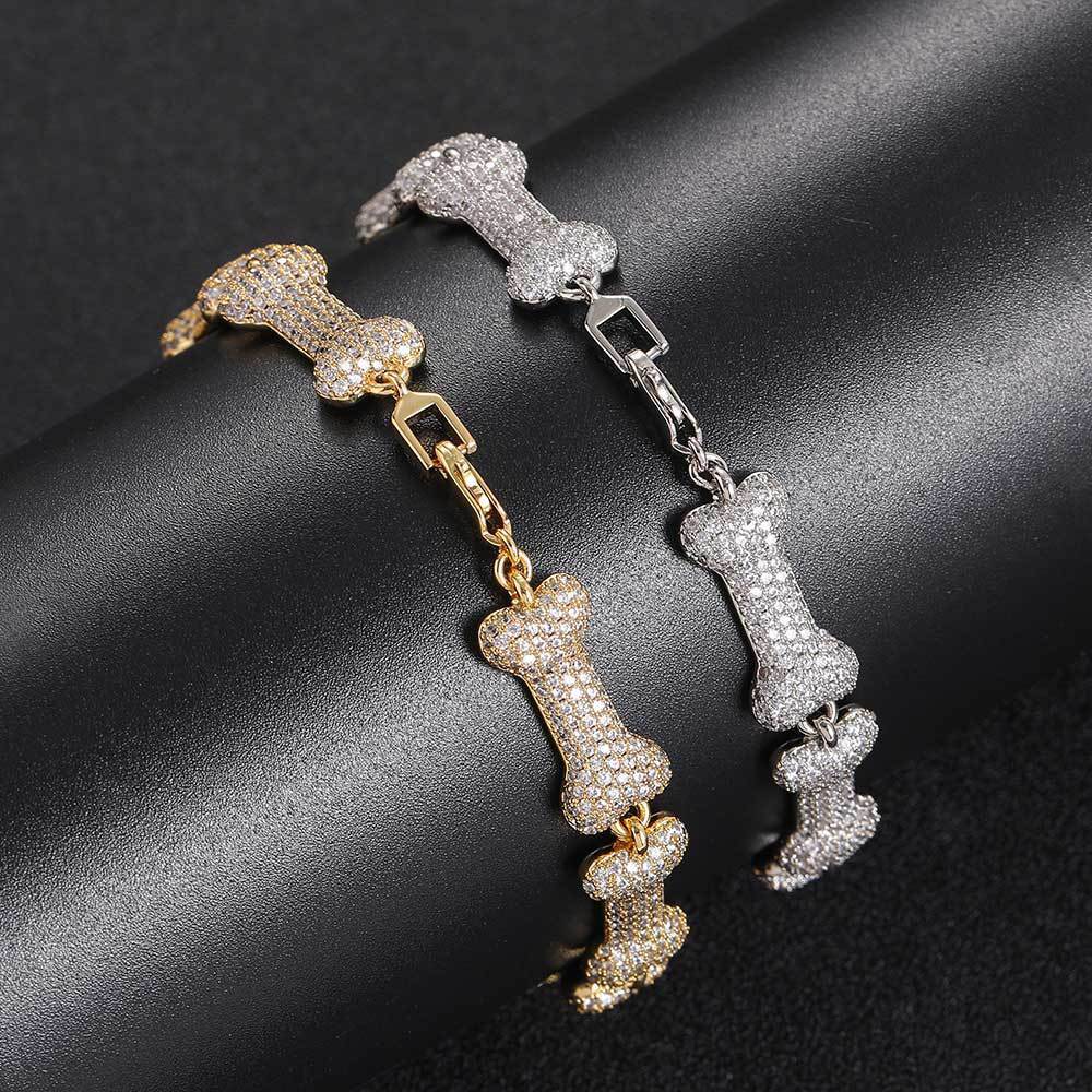 Hip Hop Bone Forma Full Circon Men and Women Bracelet