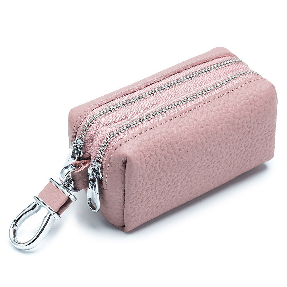 Case clé de grande capacité Double-couche Soft Men's Multifonctional Coin Purse