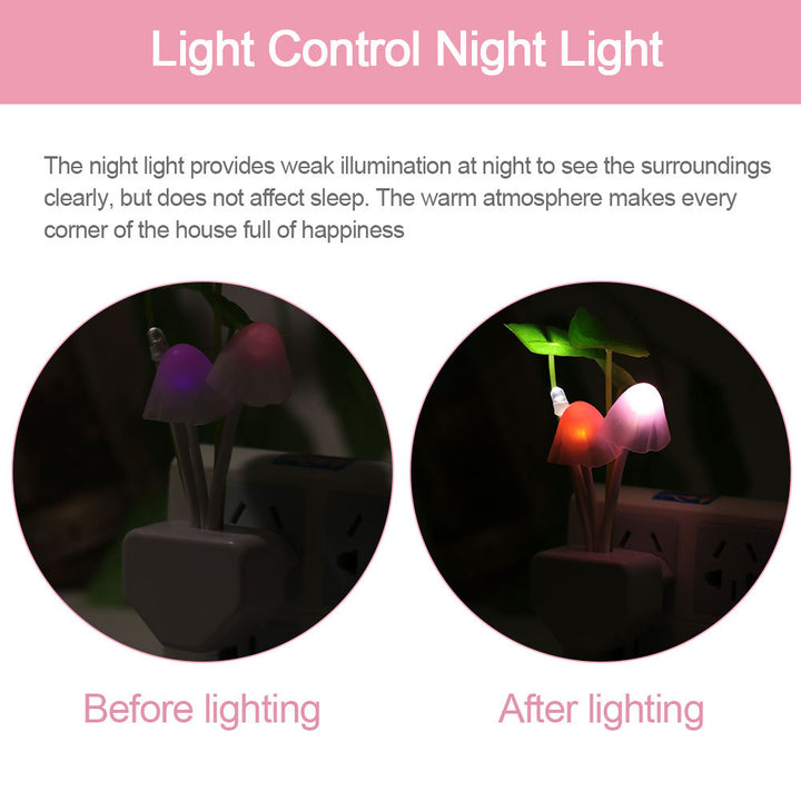 Färg LED -svampljus, 3 färger, med sensor, nyhet, 220V