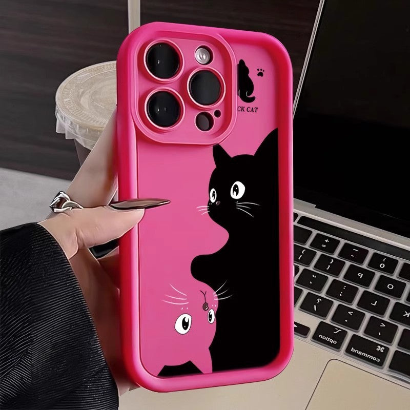 Cat Anti-Fall Frosted Silicone Phone Case