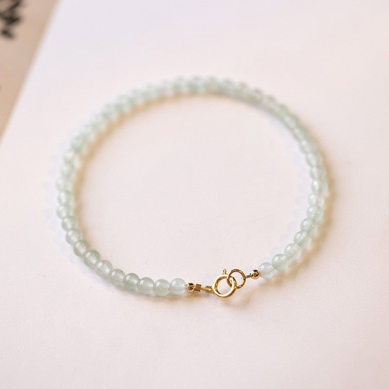 Aventurine Jade Superfineクリスタルブレスレット